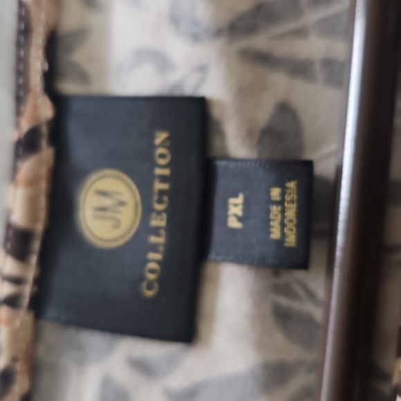 NWT JM Collection Petite Irina Impression 3/4 Sleeve Tunic PXL Coffee Cake - Picture 12 of 12